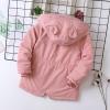 SZZY Kids Girls Winter Thicken Coat Rabbit Ears Hooded Jacket Toddler Windproof Zipper Thick Warm Coats for Kids (Pink, 9-10 Years) view 2