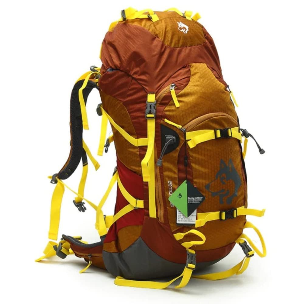 55L Mountaineering Waterproof Backpack Gold