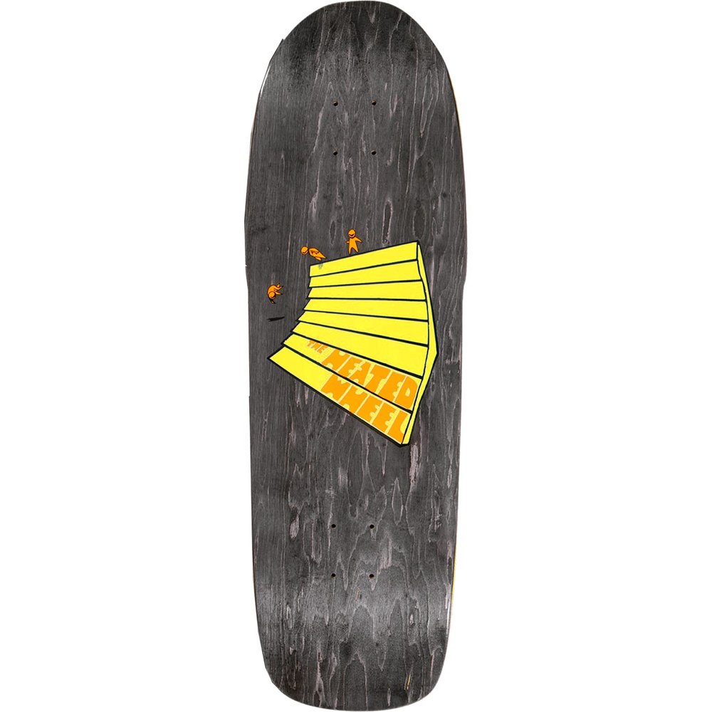 The Heated Wheel Slam Time Skateboard Deck -9.6x31.5 Yellow - Assembled AS Complete Skateboards