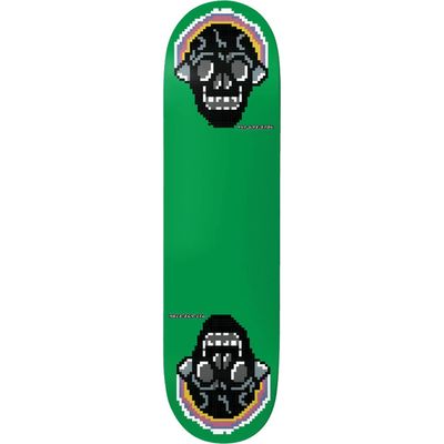 Call Me 917 Green Skull Skateboard Deck -8.0 Slick - (Bundled with Free 1'' Hardware Set)