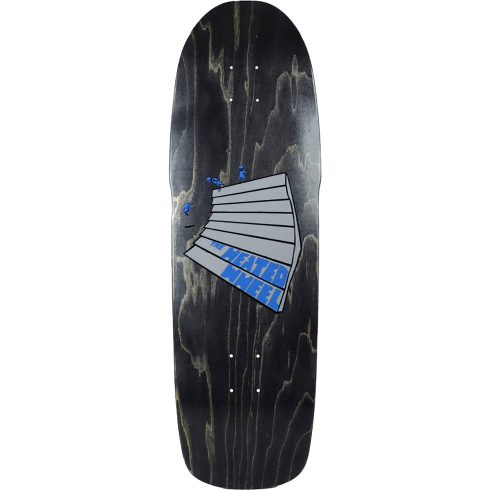 The Heated Wheel Slam Time Skateboard Deck -9.6x31.5 Grey - Assembled AS Complete Skateboards