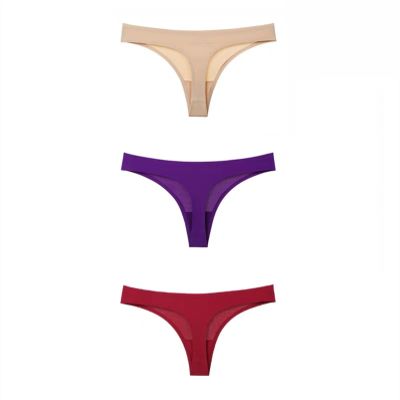 3PCS Cotton G-String Underwear Women Sexy Panties Low Waist Striped Print Female Sprot Lingerie (Color : Set 10, Size : XL (62.5-72.5KG))
