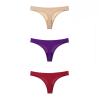 3PCS Cotton G-String Underwear Women Sexy Panties Low Waist Striped Print Female Sprot Lingerie (Color : Set 10, Size : XL (62.5-72.5KG)) view 1