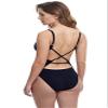 Profile by Gottex Women's Standard Mashrabiya Round Neck One Piece, Black, 40 view 3