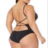 Profile by Gottex Women's Standard Mashrabiya Round Neck One Piece, Black, 40 view 4
