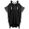 tuduoms Medieval Goth Dress Women's Rennasaince Costume Halloween Party Skull Dress Witch Cosplay Victorian Steampunk Dresses view 2