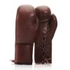 Modest Vintage Player Retro Heritage Brown Leather Boxing Gloves (Lace-Up) view 2