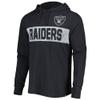 47 Men's Black Las Vegas Raiders Field Franklin Hooded Long Sleeve T-Shirt view 2