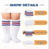 Century Star Girls Soccer Socks Boys Kids Cotton Long Socks Youth Pink Softball Socks 1 Pair Pink White 1-3T view 4