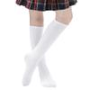 Knee High Tube Socks Kids Soccer Socks School Uniform Sports Toddler Cotton Socks Stockings for Boys Girls 1 Pair White 1-3T view 2