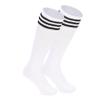 Century Star Kids Toddler Soccer Socks Girls Boys Cotton Long Socks Baseball Sock Youth Athletic Sock with Three Stripes 1 Pair White Black 6-9 Years view 1