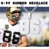 Number Necklace for Men 0-99 Athletes Jersey Number Necklace Stainless Steel Chain 22+2 inch Personalized Number Charm Pendant Inspirational Jewelry Basketball Baseball Football Gift for Men(Silver63) view 2