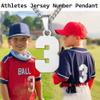 Number Necklace for Men 0-99 Athletes Jersey Number Necklace Stainless Steel Chain 22+2 inch Personalized Number Charm Pendant Inspirational Jewelry Basketball Baseball Football Gift for Men(Silver63) view 3