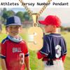 Number Necklace for Men 0-99 Athletes Jersey Number Necklace Stainless Steel Chain 22+2 inch Personalized Number Charm Pendant Inspirational Jewelry Basketball Baseball Football Gift for Men(Gold63) view 3