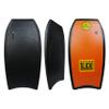 ATUNAS Body Boards, 33"-43" Bodyboard for Beach with Wrist Leash, Solid PE/EVA Closed-Cell Waterproof Foam, Surfing for Kids and Adults (Black/Orange, 43 inch) view 1