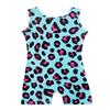 HOZIY Gymnastics Leotards With Shorts for Toddlers Girls 2t 3t 18-24 Months Aqua Blue Green Pink Leopard Dance Apparel Outfits Clothing Sparkle Biketard Bike Shorts view 1