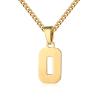 Number Necklace for Men 0-99 Athletes Jersey Number Necklace Stainless Steel Chain 22+2 inch Personalized Number Charm Pendant Inspirational Jewelry Basketball Baseball Football Gift for Men(Gold0) view 1