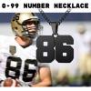 Number Necklace for Men 0-99 Athletes Jersey Number Necklace Stainless Steel Chain 22+2 inch Personalized Number Charm Pendant Inspirational Jewelry Basketball Baseball Football Gift for Men(Black3) view 2