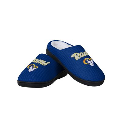 FOCO Los Angeles Rams NFL Womens Sherpa Lined Memory Foam Slippers