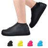 VBoo Waterproof Shoe Covers, Non-Slip Water Resistant Overshoes Silicone Rubber Rain Shoe Cover Outdoor cycling Protectors apply to Men, Women, Kids (X-Large, Black) view 1
