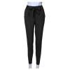 DGHM-JLMY Women's Fashion Casual Pants Relaxed Fit Lightweight Stretch Woven Pants High Waist Pencil Pants Bow-Knot Pockets (Black,Small,5,OZ) view 2