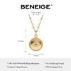 BENEIGE Evil Eye Necklace,14K Gold Plated Coin Turquoise Cute Dainty Handmade Everyday Necklace for Women Minimalist Jewelry view 4