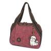 CHALA Bowling Bag - White Shih Tzu - Burgundy view 1