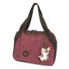 CHALA Bowling Bag - Spotted Pink Pig - Burgundy view 1