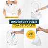 Lunderg Toilet Liners with Lemon Scented Super Absorbent Pads - Value Pack 20 Count Universal Fit - Disposable Toilet Bags - Convert any Home, Boat or Camping WC into a Dry Flush - Emergency must have view 2