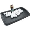 Heavy Duty Golf Ball Tray - with Cell Phone Holder Record Golf Swing - 100 Ball Capacity - High Impact Rubber Golf Tray Compatible with All Hitting Mats view 1