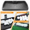 Heavy Duty Golf Ball Tray - with Cell Phone Holder Record Golf Swing - 100 Ball Capacity - High Impact Rubber Golf Tray Compatible with All Hitting Mats view 2