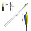 OBTOUTDOOR 12 Pack Pure Carbon Arrows 28/29/30/31 Inch Archery Arrows Spine 500 Archery Hunting Arrows with 4" Turkey Feathers and Removable Tips for Adult Youth Shooting (30Inch) view 3