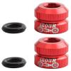 2 Packs Bike Vacuum Tire Presta Valve Nut Bicycle Inner Tube Valve Nuts with Sealed O Rings for Mountain Road Bikes Accessories Cycling Parts (Red) view 1
