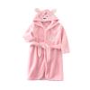 SZZY Toddler Flannel leepwear Cartoon Hooded Bathrobes Boys ajamas Warm Girls Baby Kids Boys ajamas (Pink, 3-4 Years) view 1