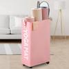 Caroeas Yoga Mat Storage Rack, 27 inches X-Large Yoga Mat Holder Accessories, Home Gym Equipment Storage Yoga Mats, Women Men Workout Equipment Organization with 4 Wheels, Pink view 1