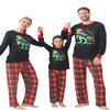 ANGELGGH Matching Christmas Pajamas for Family, Cute Vacation PJs Sets for Couples/Women/Men, Xmas 2 Piece Jammies Sleepwear (Youth, 2-3T, Black Dinosaur) view 1