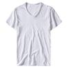 Summer V-Neck T-Shirt Men Combed Cotton Short Sleeve T Shirt Men's Fitness Undershirt Tops White L view 1