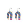 3 Pairs Teacher Pencil Dangle Earrings Colorful Leopard Print Pencil Shape Acrylic Earrings Funny Holiday School Students Back to School Jewelry Gifts for Teacher Appreciation view 1