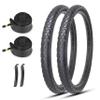 MOHEGIA 26 Inch Cruiser Bike Tires Replacement Set with 2 Pack 26x2.125 Inch Folding Bicycle Tires,Tubes and Tire Levers for Beach Cruiser City Bikes/Black view 1