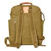 GOOTIUM Canvas Backpack for Women Vintage Style Zipper Bag Men's Casual Daypack Cloth Outdoor Travel Rucksack, Khaki view 3