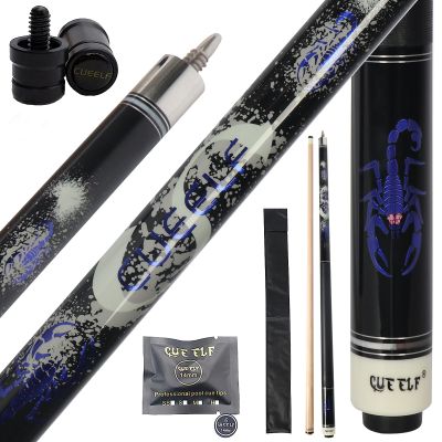 CUEELF Pool Cue Stick 58inch Hardwood Maple Pool Cue Billiard Table Stick 13mm Tip Billiard House Bar Pool Cue