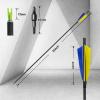 OBTOUTDOOR Archery Arrows 12 Pack Spine 400 Pure Carbon Arrows 28-31inch Real Feather Arrows with Removable Tips for Archery Target Practice Hunting Arrows (31Inch) view 3