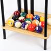 smusei Pool Stick Holder Pool Cue Holder Pool Cue Stick Rack Floor Stand Billiard Stick Holder for Billiard Room Game Room Club Pool Table Accessories Holds 6 Cues, Natural Bamboo view 4