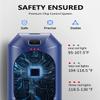 Hand Warmers Rechargeable, Dnaleao 2 Pack 4000mAh Electric Portable Pocket Heater, Heat Therapy Great for Outdoors, Hunting, Golf, Camping, Warm GiftsPurple & Blue view 3