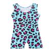 Gymnastics Leotards for Toddler Girls 5t Size 5-6x Year Old Biketard Leotard with Shorts Leopard Blue Pink Tumbling Outfits Kids Leo Maillot Gimnasia Nina Shiny Sparkle view 2