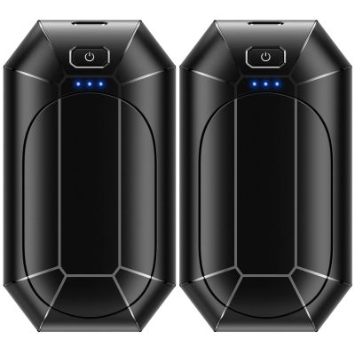Hand Warmers Rechargeable, Dnaleao 2 Pack 4000mAh Electric Portable Pocket Heater, Heat Therapy Great for Outdoors, Hunting, Golf, Camping, Warm GiftsBlack