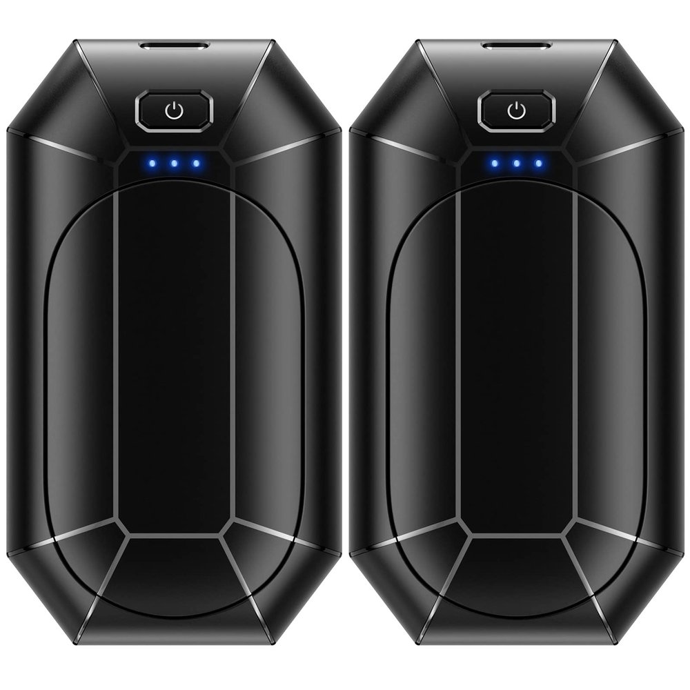 Hand Warmers Rechargeable, Dnaleao 2 Pack 4000mAh Electric Portable Pocket Heater, Heat Therapy Great for Outdoors, Hunting, Golf, Camping, Warm GiftsBlack
