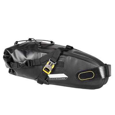 FUUBAMB00 5L Bicycle Bag PVC Waterproof Bike Saddle Bag Cycling Tail Rear Pouch Bag Large Capacity Lightweight Bicycle Accessories,Black,41 * 15 * 11cm