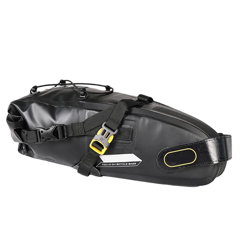 FUUBAMB00 5L Bicycle Bag PVC Waterproof Bike Saddle Bag Cycling Tail Rear Pouch Bag Large Capacity Lightweight Bicycle Accessories,Black,41 * 15 * 11cm