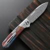 Sitivien ST256 Damascus Steel Folding Knife,Damascus Blade with Colorful G10 Handle EDC Knife for Outdoor Camping,Hiking, Fishing(Color)   view 3